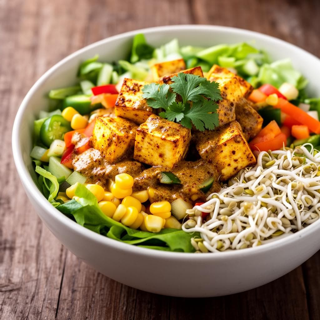Fresh healthy salad bowl