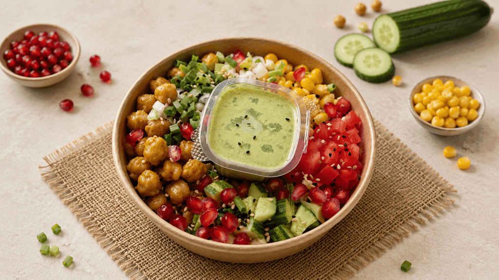 Desi Corn Chana Chaat Bowl