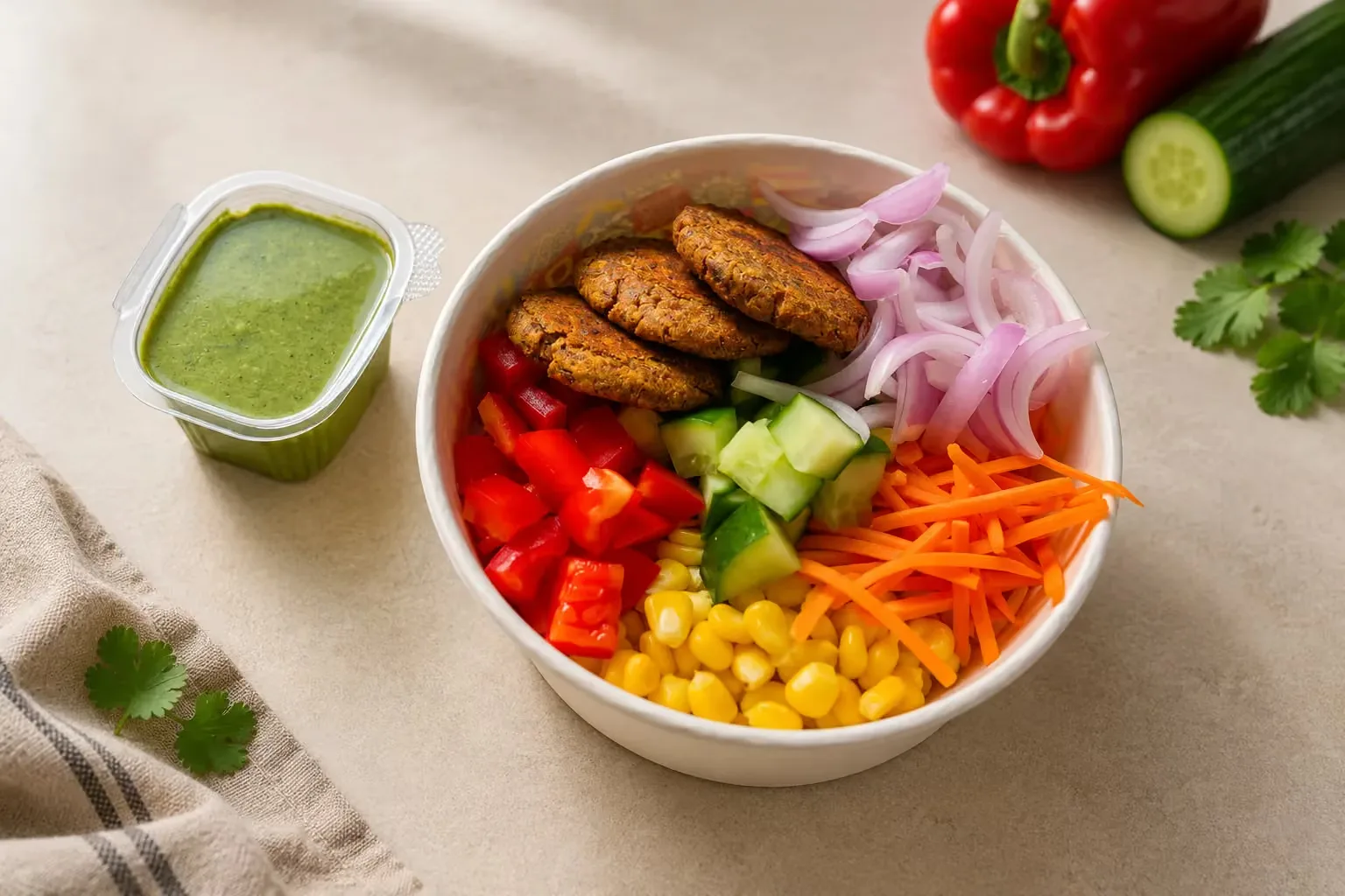 Chana Tikki Bowl